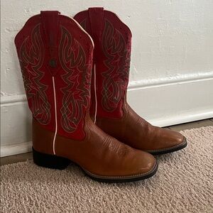Tony Lama Red and Tan Western Boots
